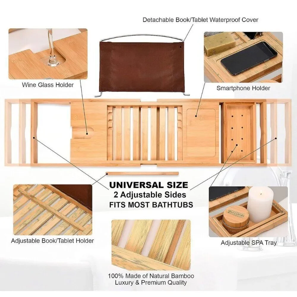 Homemaid Living Bamboo Bathtub Tray NEW